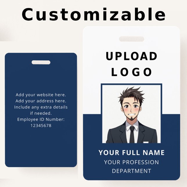Personalized Employee Photo ID Company Security Badge (Creator Uploaded)