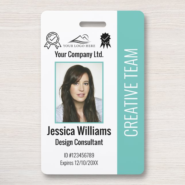Personalized Employee Photo ID Company Security Badge (Creator Uploaded)