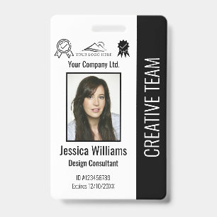Personalized Employee Photo ID Company Security Badge