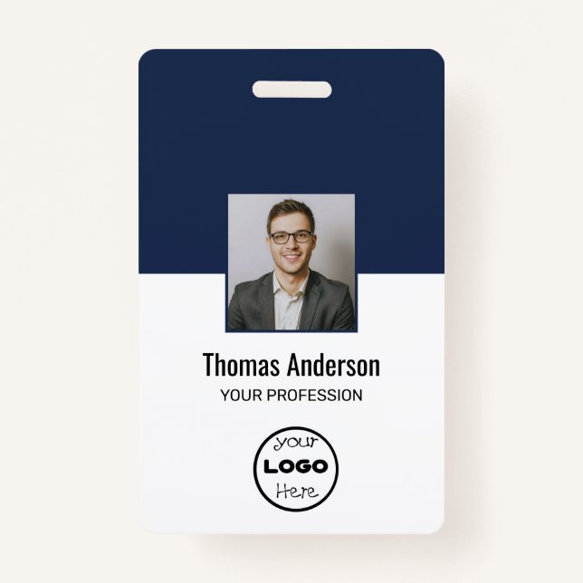 Personalized Employee Photo ID Corporate Security  Badge (Front)