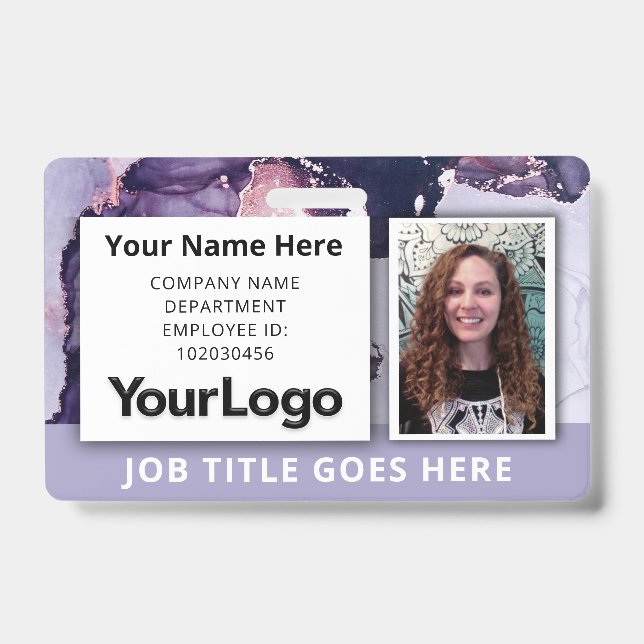 Personalized Employee Photo Name Badge (Front)