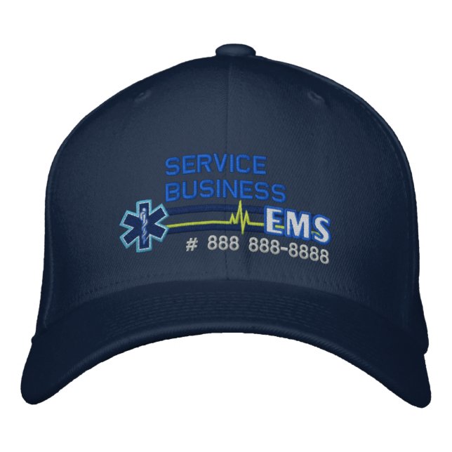 Personalized EMS Paramedic Star of Life Embroidered Hat (Front)