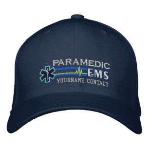 Personalized EMS Paramedic Star of Life Embroidered Hat