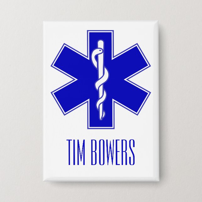 Personalized EMT Star of Life Symbol (Front)