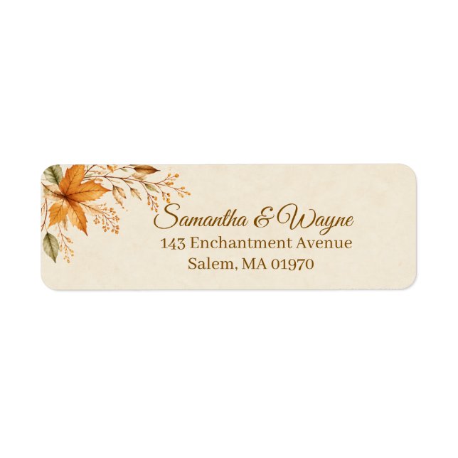 Personalized Enchanted Autumn Wedding  (Front)