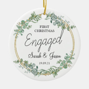 Personalized Engaged Ornament- Engagement Ornament