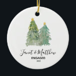 Personalized Engagement Christmas Gift Ornament<br><div class="desc">Personalized Engagement Christmas Gift Ornament</div>