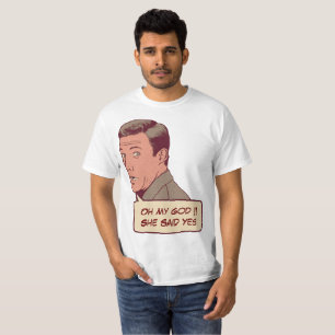 Personalized engagement couple T-Shirt