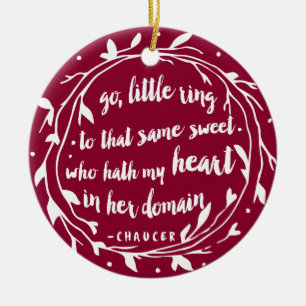 Personalized Engagement Keepsake   Hollyberry Ceramic Ornament