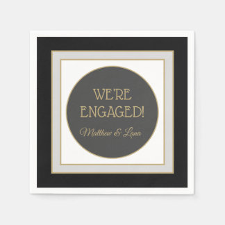 Personalized engagement party  napkin