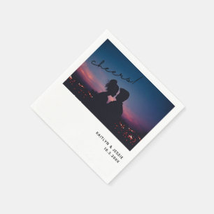 Personalized Engagement Photo Custom Wedding Napkin