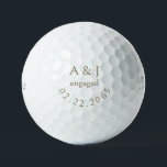 Personalized Engagement Titleist Pro V1 III Golf Balls<br><div class="desc">Golf Engagement gift.  Personalized favor.  Sports favor.  Golf Wedding.  Initials.  Date.  Golld text.</div>