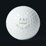 Personalized Engagement Titleist Pro V1 III Golf Balls<br><div class="desc">Golf Engagement gift. Personalized favor. Sports favor. Golf Wedding. Initials. Date. Golld text.</div>
