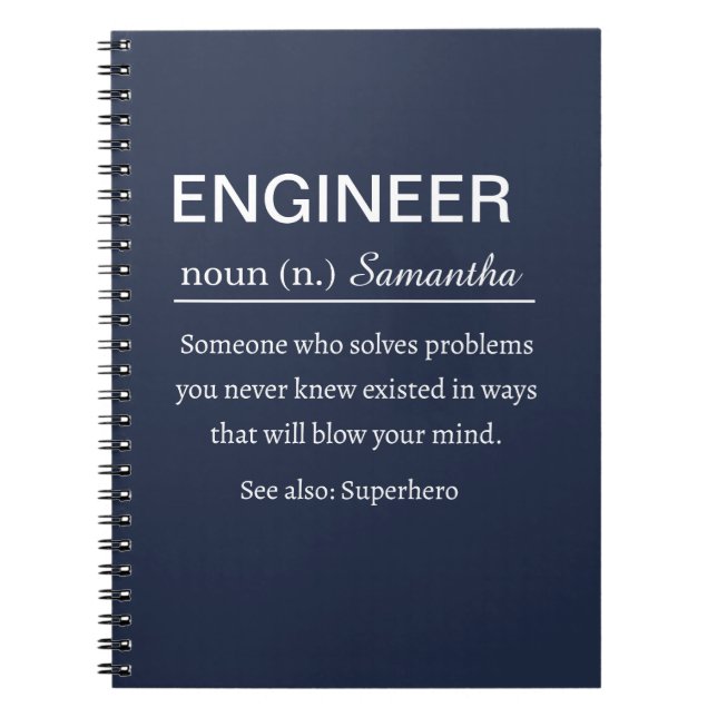 Personalized Engineer Definition Notebook (Front)