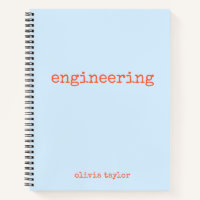 Personalized Engineering Graph Paper Blue Orange