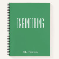 Personalized Engineering Graph Paper Green Name