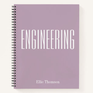 Personalized Engineering Graph Paper Simple Lilac Notebook