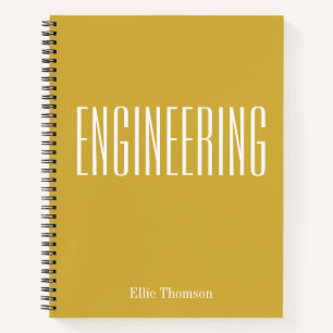 Personalized Engineering Graph Paper Simple Yellow Notebook