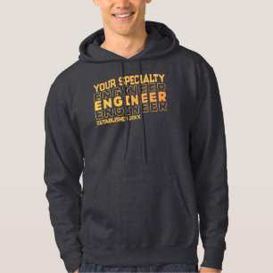 Personalized Engineering Specialty Graduation Year Hoodie