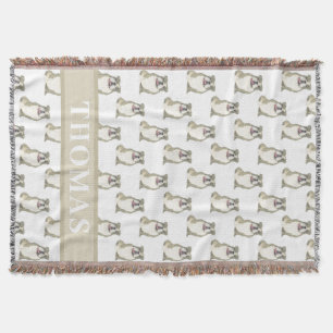 Personalized English Bulldog (Brindle) Throw Blanket