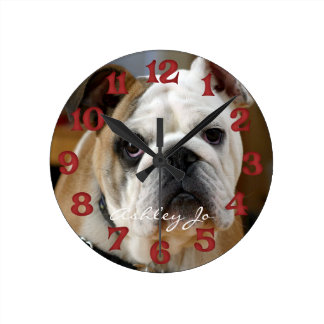 Personalized English Bulldog Wall Clock