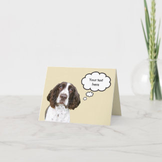 Personalized English Springer Spaniel Card