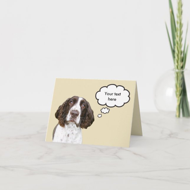 Personalized English Springer Spaniel Card (Front)