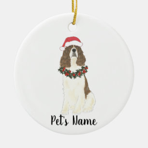 Personalized English Springer Spaniel (Liver) Ceramic Ornament