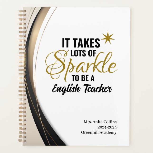 Personalized English Teacher Planner (Front)