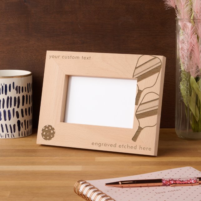 Personalized Engraved Picture Frame Pickleball (Left)
