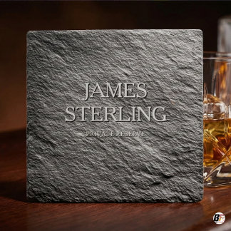 Personalized Engraved Slate Custom Name Private Re Stone Coaster