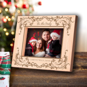 Personalized Engraved Wood Christmas Picture Frame