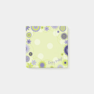 Personalized Enjoy Today Green Post-it Notes