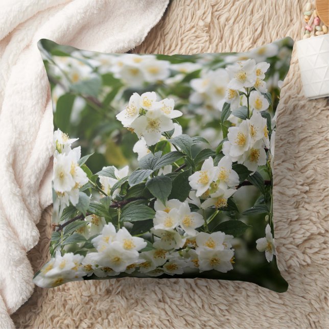 Personalized Enjoy Your Retirement Jasmine Flowers Throw Pillow (Blanket)