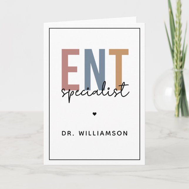 Personalized ENT Doctor ENT Specialist Card (Front)