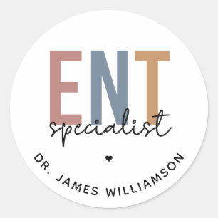 Personalized ENT Doctor ENT Specialist Classic Round Sticker