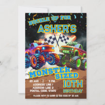 Personalized Epic Monster Truck Showdown Birthday