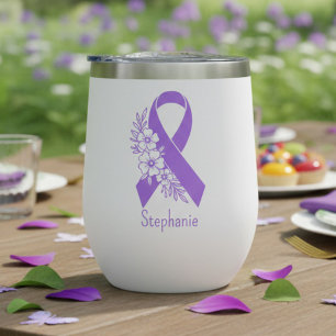 Personalized Epilepsy Awareness Purple Ribbon