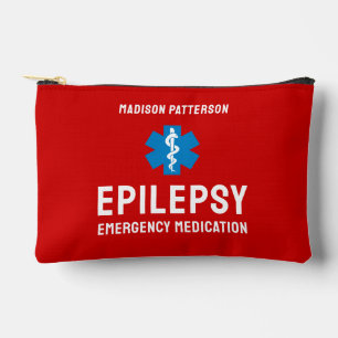 Personalized Epilepsy Emergency Essentials Accessory Pouch