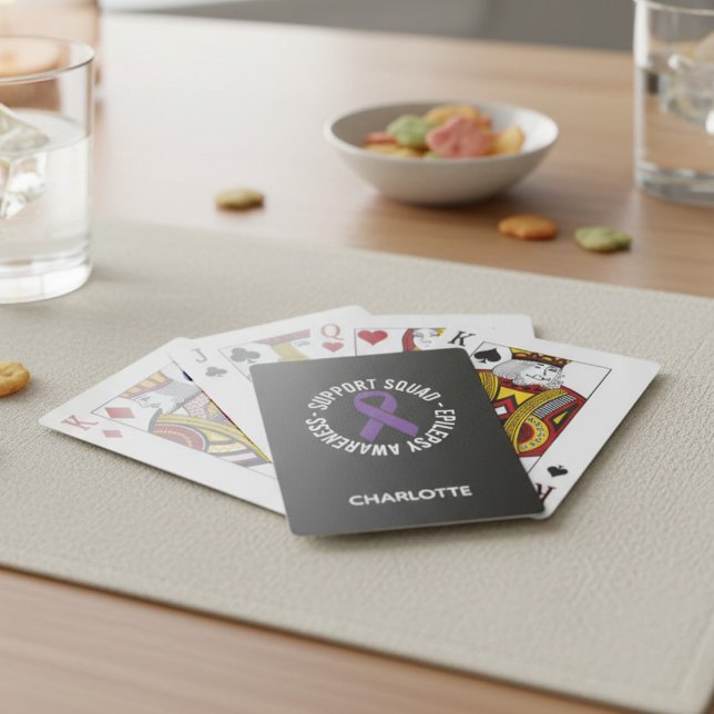 Personalized Epilepsy Support Squad Gift Playing Cards (Creator Uploaded)