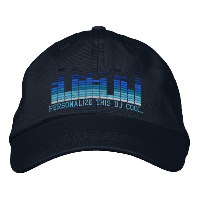 Personalized Equalizer Embroidery 4 the DJ in You! Embroidered Hat (Front)