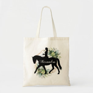 Personalized Equestrian Horse Riding Custom Name Tote Bag