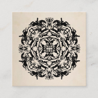 Personalized Equestrian Kaleidoscope Square Business Card