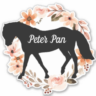 Personalized Equestrian Name Horse silhouette 