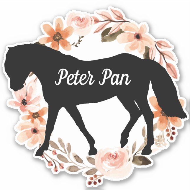 Personalized Equestrian Name Horse silhouette  (Front)