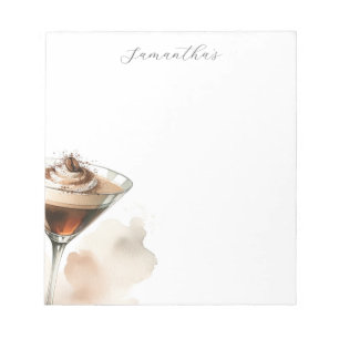 Personalized Espresso Martini Themed Notepad
