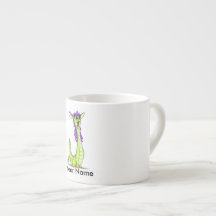 Personalized espresso mug with "J" Monster
