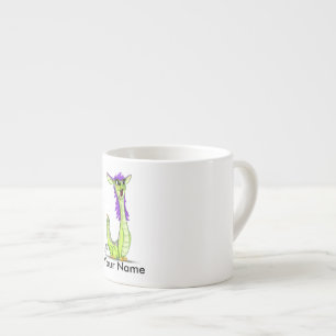Personalized espresso mug with "J" Monster