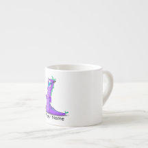 Personalized espresso mug with "L" Monster