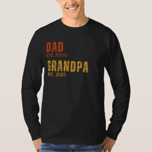 Personalized Est. Year Dad Grandpa Retro Custom T-Shirt
